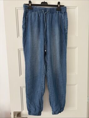 MICHAEL Michael Kors Light Blue Denim Jogger Trousers
